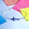 Sterling Silver Classic Bracelet with Cross Charm - Image 3