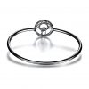 Sterling Silver Bangle with Mobile Stone (4.5 mm), Roman Numbers Shape - Image 3