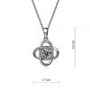 Sterling Silver Flower Pendant Necklace with 1 Carat Moissanite Gemstone - Image 5